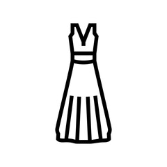 column wedding dress line icon vector. column wedding dress sign. isolated contour symbol black illustration