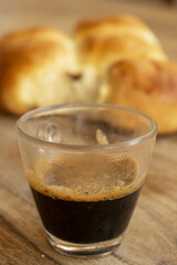 espresso in glass cup