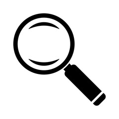 Magnifying glass icon. Search icon, vector magnifier or loupe sign.
