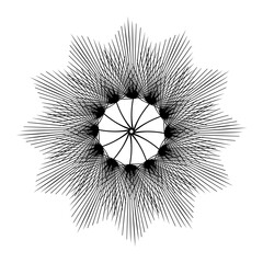 Abstract flower, sun. Outline illustration. For decoration, for storis