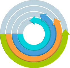 Obraz premium Arrow infographics circle template