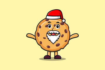 Cute Cartoon mascot character Biscuits santa claus character christmas illustration