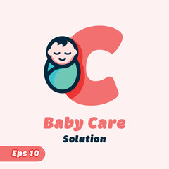 Alphabet C Baby Care Logo