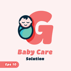 Alphabet G Baby Care Logo