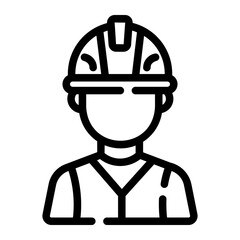 worker line icon