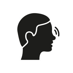 Runny Nose Silhouette Icon. Nose Pain, Itch, Inflammation or Ache Black Icon. Rhinitis, Allergy or Nasal Mucus Pictogram. Sign for Medical Poster. Isolated Vector illustration