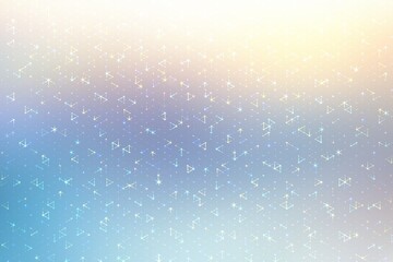 Glittering triangular plexus light blue airy background. Abstract polygonal network of twinkles and triangles.