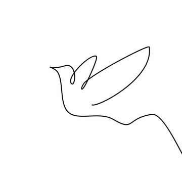 recommend clip art: continuous line drawing bird flying
                    