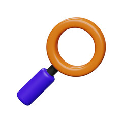 3d magnifying glass for product searching 3d render illustration