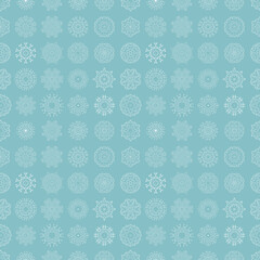 Snowflakes Seamless Pattern, Christmas Background