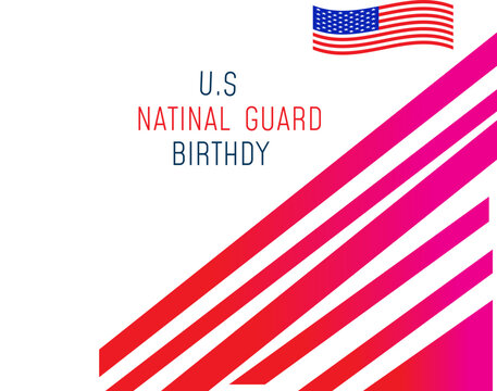 United States Coast Guard birthday. August 4. Design with american flag and patriotic stars. Poster, card, banner, background design.