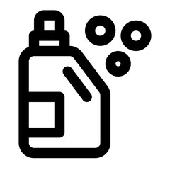 Detergent Bottle Line Icon Vector