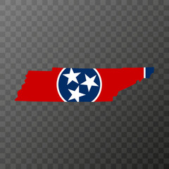Tennessee state flag. Vector illustration.