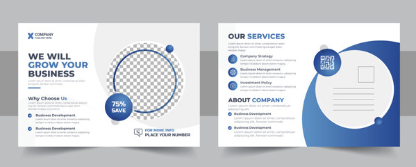 Creative postcard or EDDM postcard design template