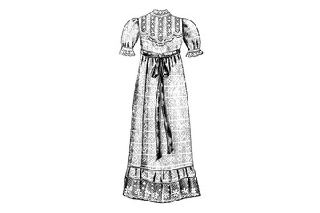 Dress for Little Girls – Vintage Illustration