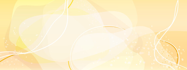 Abstract template with shapes and lines in wheat yellow tones for placing text. Vector summer illustration.