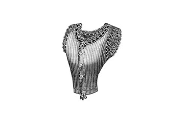 Wool Corsage Corset Cover for women – Vintage Illustration