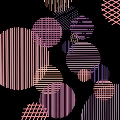 Beautiful bright colored lights. Abstract circles and shapes. Bokeh in the background. Beautiful garlands on abstract background. Template,wallpaper,background with bokeh and circles. Template for pos