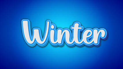 Winter editable 3d text effect templete design