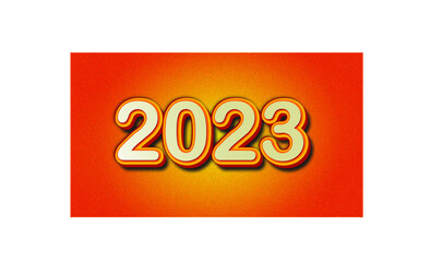2023 text effect with realistic 3d style