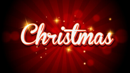 Merry Christmas 3d Style Editable Text Effects Template design