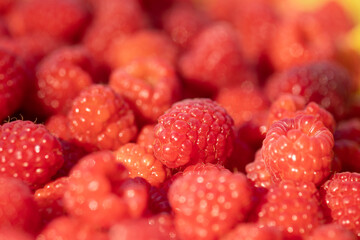 Raspberry - red fresh berryes background