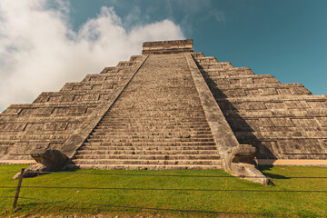 The Chichen-Itza pyramid view in Yucatan, Mexico