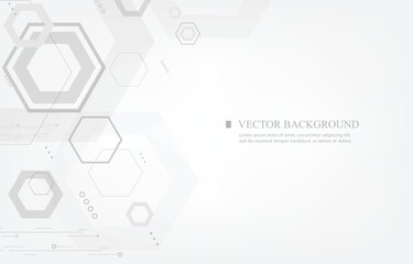 White vector wallpaper technology geometric hexagon shape