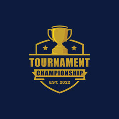 Tournament championship logo vector. Trophy logo