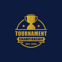 Tournament championship logo vector. Trophy logo