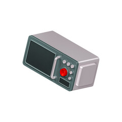 Fototapeta premium Microwave electronic device 3d illustration