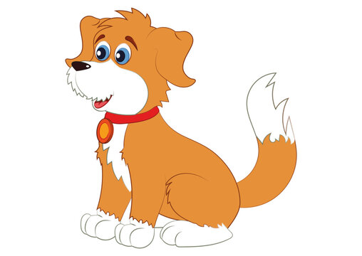 Cartoon Dog. Sweet Puppy Vector