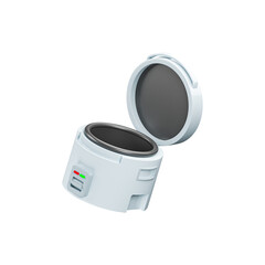 Electric rice cooker isolated 3d render icon