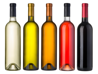 Set of wine bottles