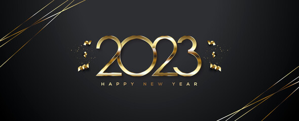 2023 Happy New Year Greeting Card Background Illustration