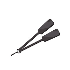 Charcoal hookah tongs cartoon icon or symbol flat vector illustration isolated.