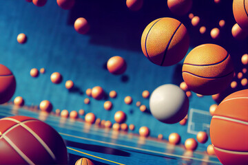 balls of basketball background