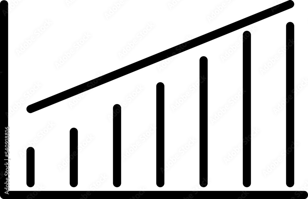 Poster growing graph icon, growing graph sign and symbol vector design on white background..eps