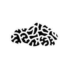 cranberry dried fruit glyph icon vector. cranberry dried fruit sign. isolated symbol illustration