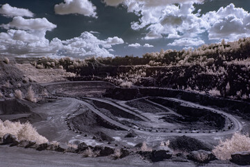infrared photography - ir photo of landscape under sky with clouds - the art of our world in the...
