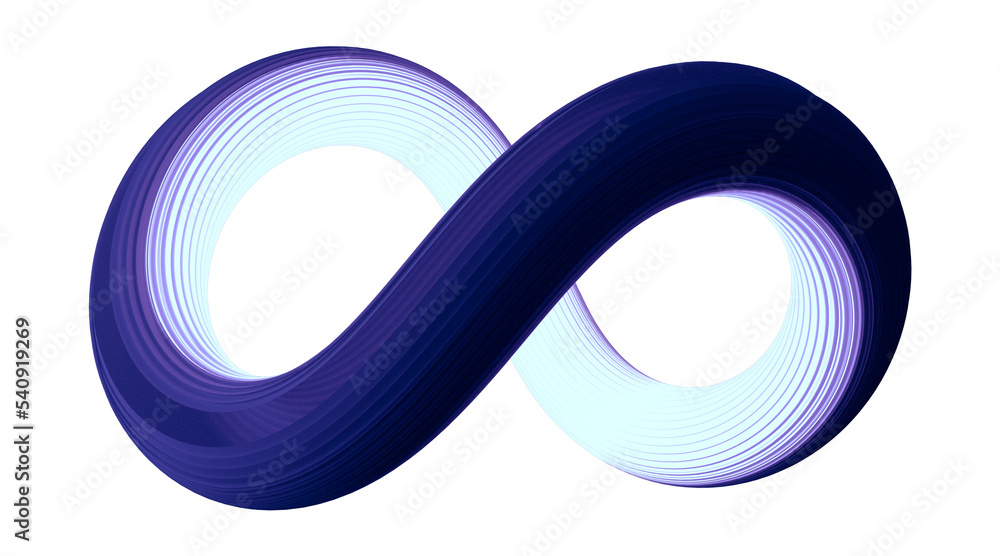 Poster Infinite symbol community connection of metaverse world global network technology system and abstract loop sign element on innovation digital communication. Transparent background. 