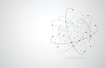 Global network connection. World map point and line composition concept of global business. Vector Illustration