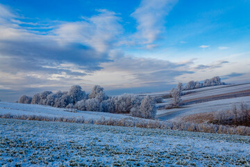 Winter landscape, Jura in Poland