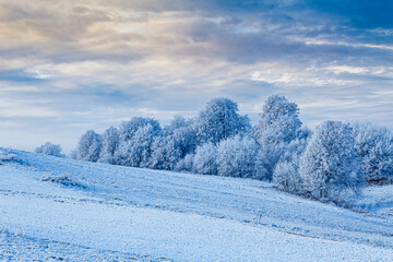 Winter landscape, Jura in Poland