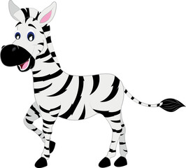 Naklejka na ściany i meble Cartoon Vector Zebra