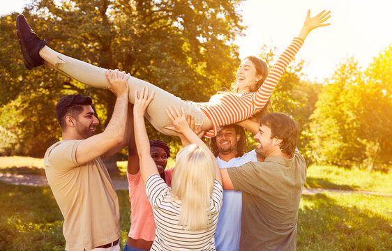 Woman wear as a team building exercise by the team