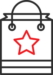 Christmas bag Vector Icon which is suitable for commercial work and easily modify or edit it
