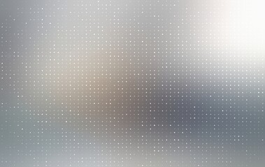 Dot plexus shimmering on grey metal polished blur background. Digital mesh abstract texture.
