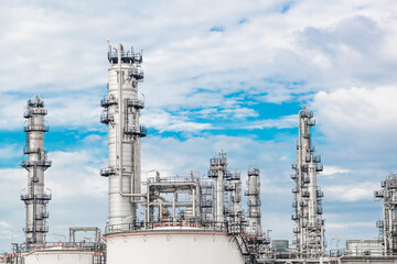 Industrial zone,The equipment of oil refining,Close-up of industrial pipelines of an oil-refinery plant,Detail of oil pipeline with valves in large oil refinery.