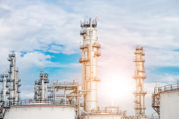 Industrial zone,The equipment of oil refining,Close-up of industrial pipelines of an oil-refinery plant,Detail of oil pipeline with valves in large oil refinery.